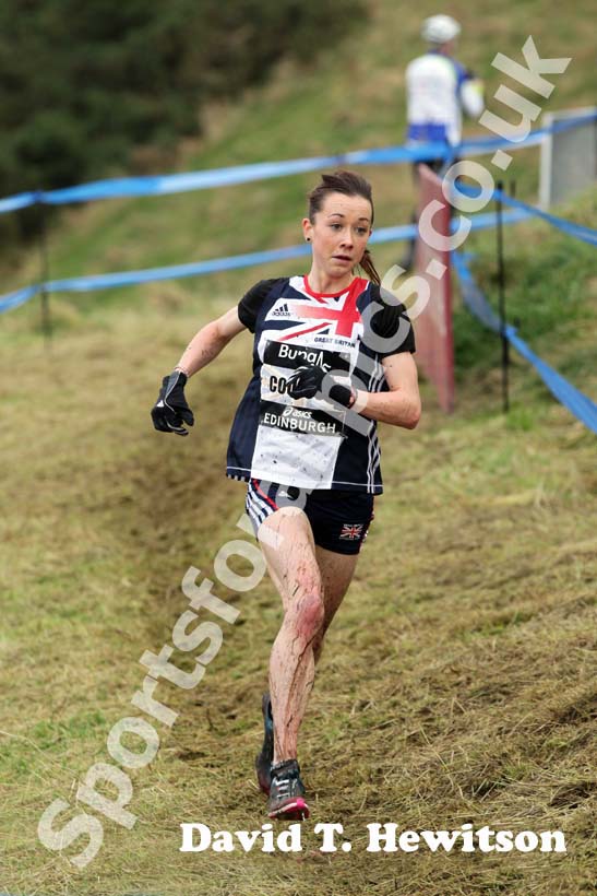 Jess Coulson during the senior womens BUPA Great Edinburgh Cross country.